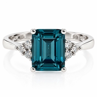 Anillo de Alejandrita Verde/Azul en Plata .925