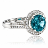 Anillo de Alejandrita ( Azul/Verde ) en Plata Fina .925