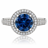 Anillo de Alejandrita ( Azul/Verde ) en Plata Fina .925