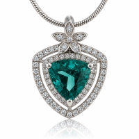 Elegante Dije con Alejandrita Bicolor en Plata .925