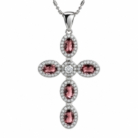 Cruz de Plata Con Alejandrita Cambia de Color