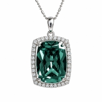 Dije Grande de Alejandrita de Plata .925