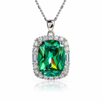 Dije de Alejandrita Corte Trillion Blue to Green 11 mm x 16 mm