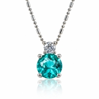 Dije de Paraiba Solitario en Plata .925