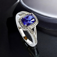 Anillo de Plata Con Tanzanita