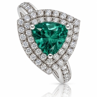 Anillo de Alejandrita corte Triangular en Plata .925