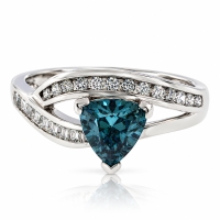 Anillo de Plata Fina con Alejandrita Bicolor ( Verde/Azul )