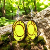 Aretes de Ambar Natural Con Mosquito 55 mm x 20 mm