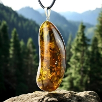 Gigante Dije de Ambar Genuina Mexicana Con Plata