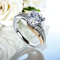 Anillo de Plata .925 Compromiso 9 mm Piedra