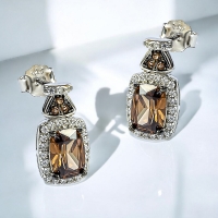 Juego de Pendiente y Aretes de Diamantes de Chocolate