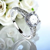 8 mm Anillo Solitario en Plata .925