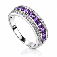 Hermoso Anillo de Amatista Churumbela