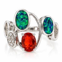 Anillo de Plata con Opalo Genuino