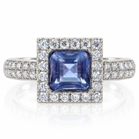 Elegante Anillo de Alejandrita Azul a Morado