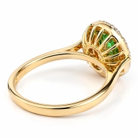 Anillo de Esmeralda Creada Con Baño de Oro