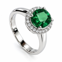 Anillo de Esmeralda Con Plata de Ley 925