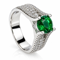 Anillo de Plata Esmeralda