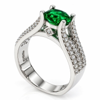 Anillo de Plata Esmeralda