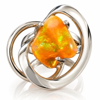 Anillo de Plata con Opalo Mexicano Genuino