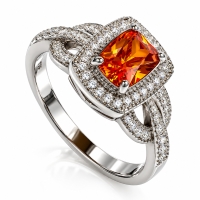 Anillo de Opalo de Fuego Con Plata
