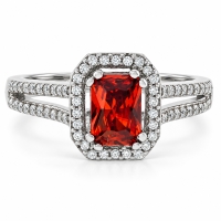 Hermoso Anillo de Plata de Ley .925 con Ópalo de Fuego