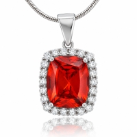 Dije con Ópalo Mexicano de Fuego en Plata .925