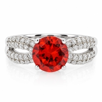 Hermoso Anillo de Plata de Ley con Ópalo de Fuego
