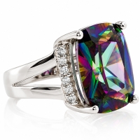 Anillo de Plata de Ley con Topacio