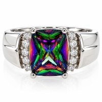 Anillo de Topacio Mistico en Plata de Ley