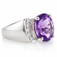 Anillo de Amatista en Plata de Ley