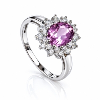 Elegante Anillo de Plata con Alejandrita Bicolor