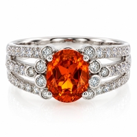 Anillo con una Gema de Ópalo Rojo en Plata .925