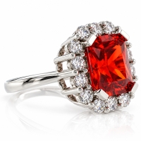 Anillo de Opalo Rojo en Plata de Ley .925