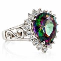 Anillo de Topacio Místico en Plata .925