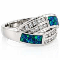 Opalo Australiano en Anillo de Plata