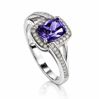 Anillo de Plata Con Amatista