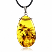 Ambar Genuina Plata de Ley Collar
