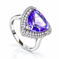 Anillo de Alejandrita Grande En Plata