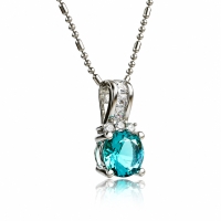 Paraiba en Plata de Ley .925 Collar