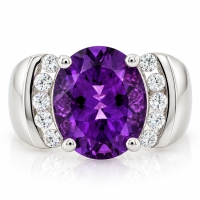 Anillo de Amatista en Plata de Ley