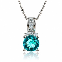 Paraiba en Plata de Ley .925 Collar