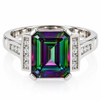 Anillo de Topacio Místico en Plata .925