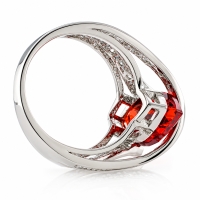 Anillo de Opalo Cereza en Plata de Ley