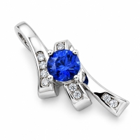 Precioso Dije de Tanzanita en Plata .925