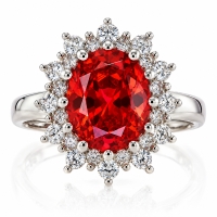Anillo de Opalo Mexicano de Fuego en Plata de Ley