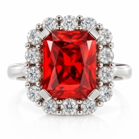 Anillo de Opalo Rojo en Plata de Ley .925
