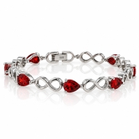 Preciosa Pulsera de Ópalo de Fuego en Plata de Ley .925