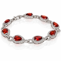 Pulsera de Ópalo de Fuego en Plata de Ley .925