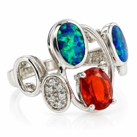 Anillo de Plata con Opalo Genuino